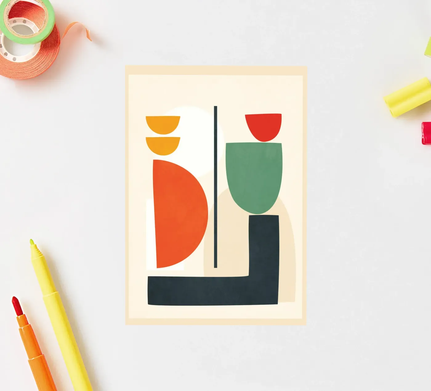 Abstract Shape Setting 2 sticker by Flow Line 2