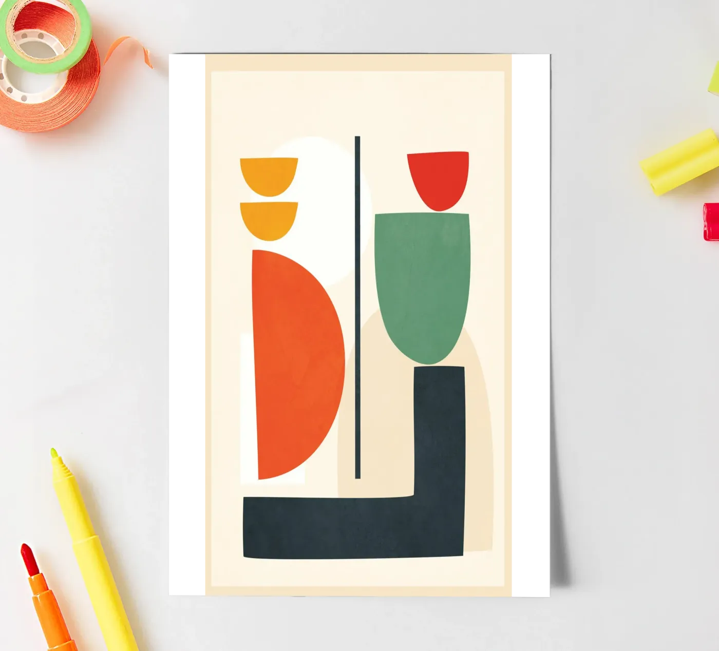 Abstract Shape Setting 2 sticker sheet by Flow Line 2