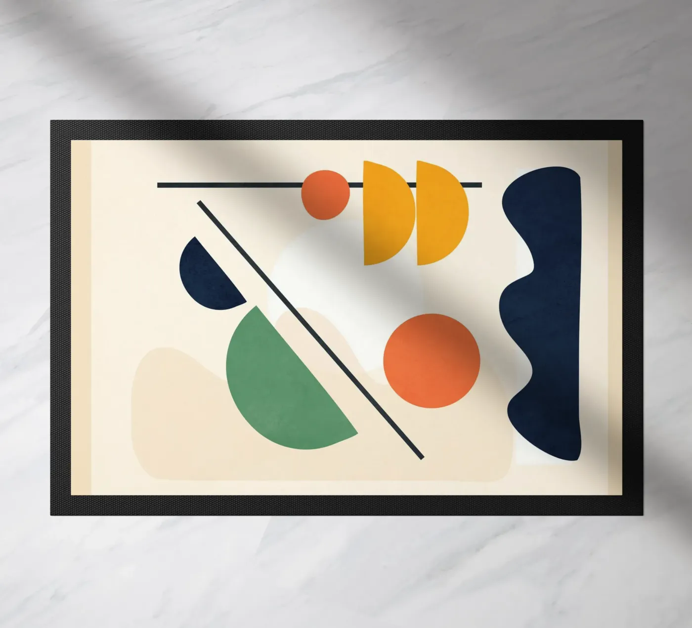 Abstract Shape Setting 3 doormat by Flow Line 2