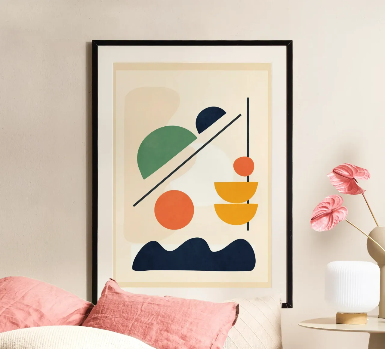 Abstract Shape Setting 3 poster van Flow Line 2