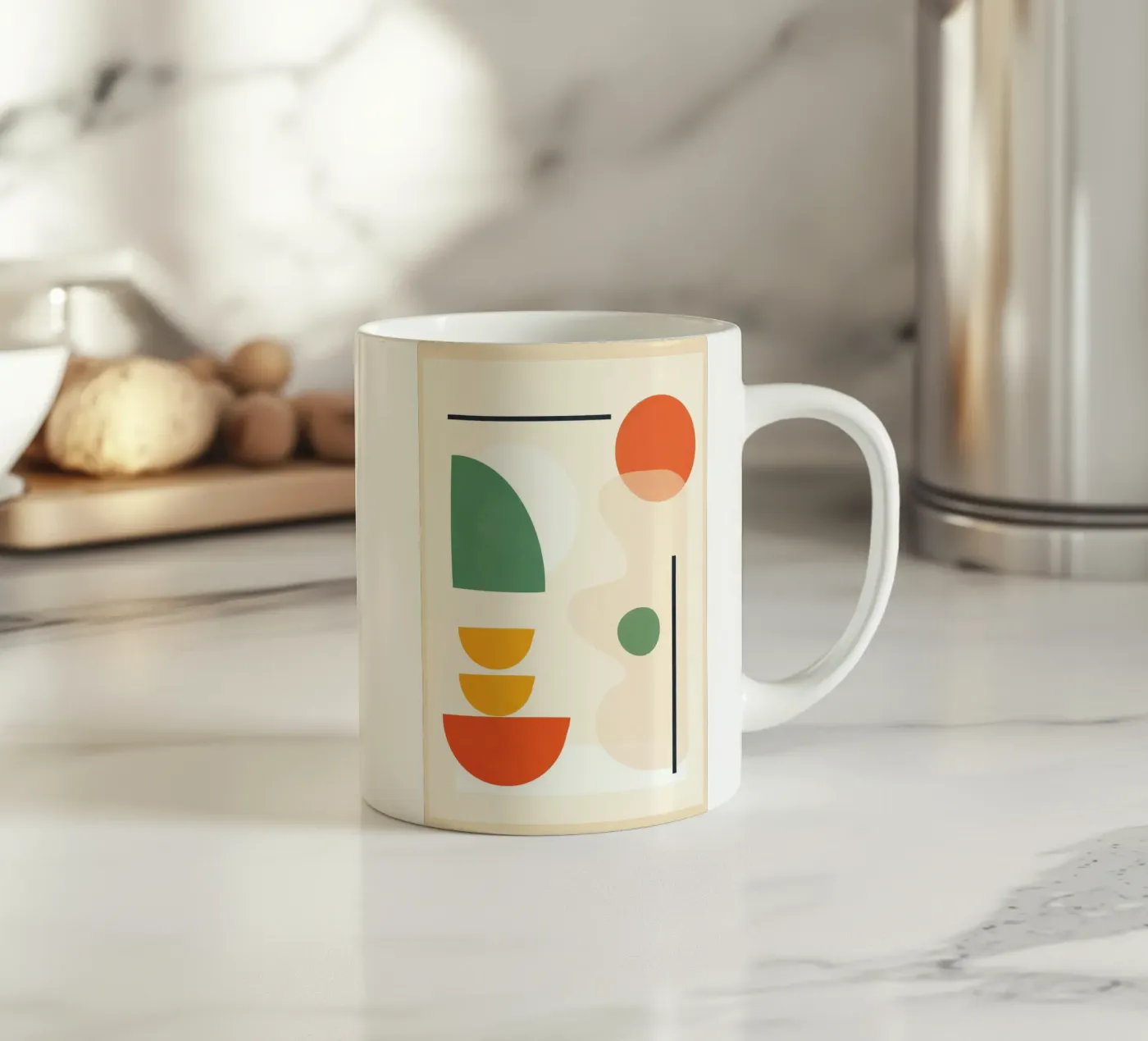 Abstract Shape Setting 4 ceramic mug by Flow Line 2