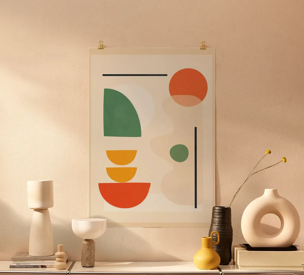 Abstract Shape Setting 4 poster van Flow Line 2