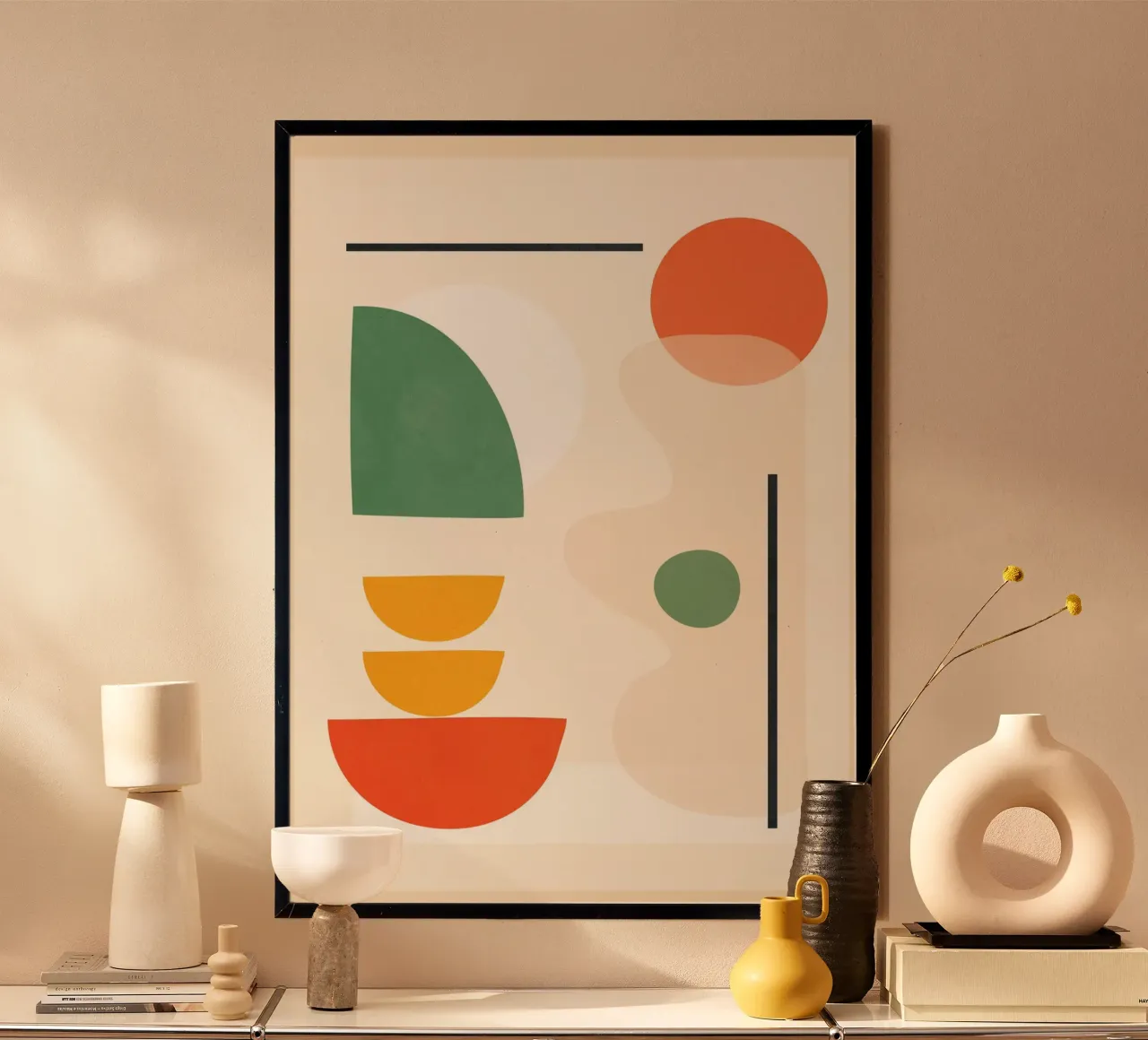 Abstract Shape Setting 4 poster van Flow Line 2