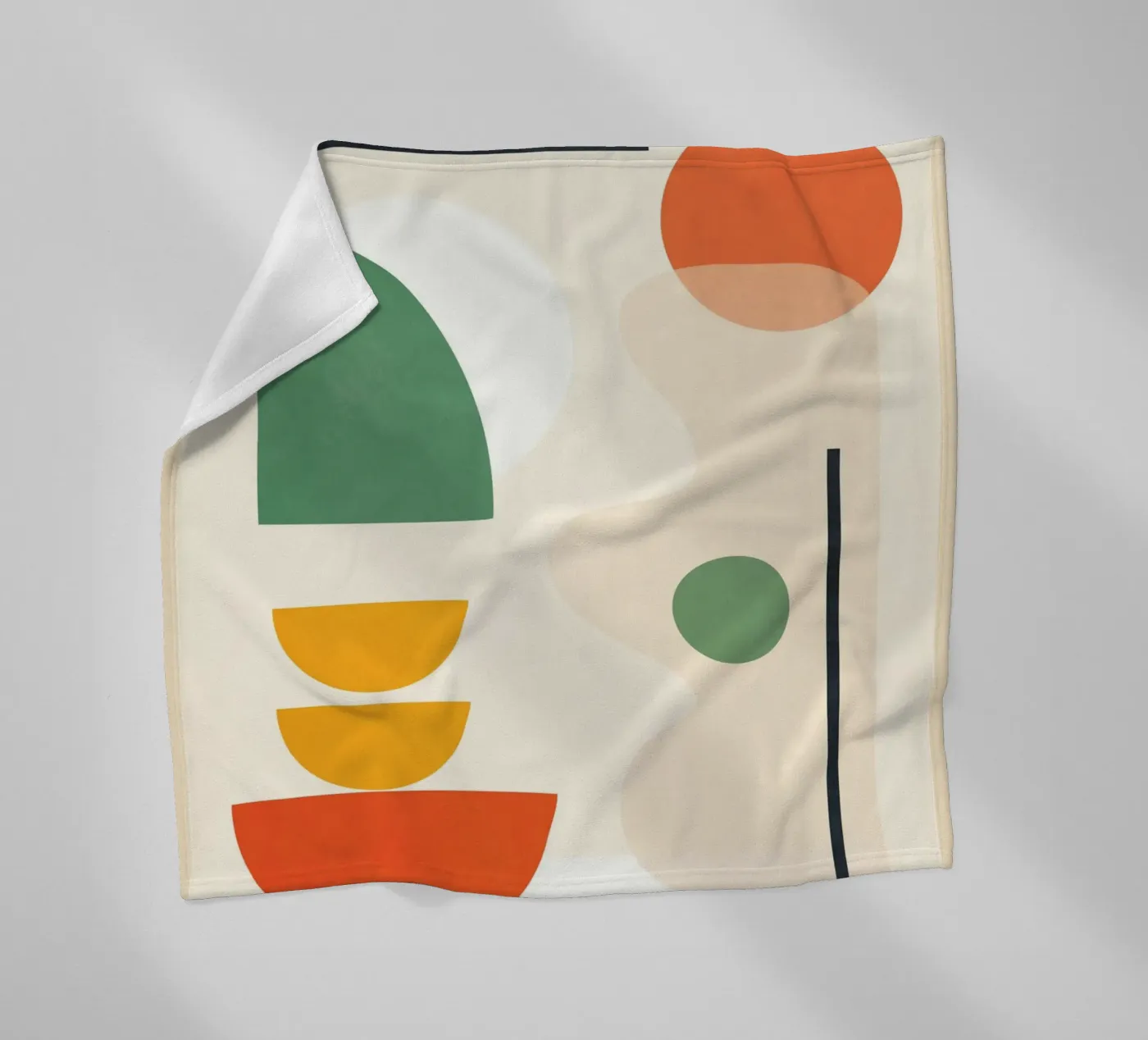 Abstract Shape Setting 4 fleecedeken van Flow Line 2
