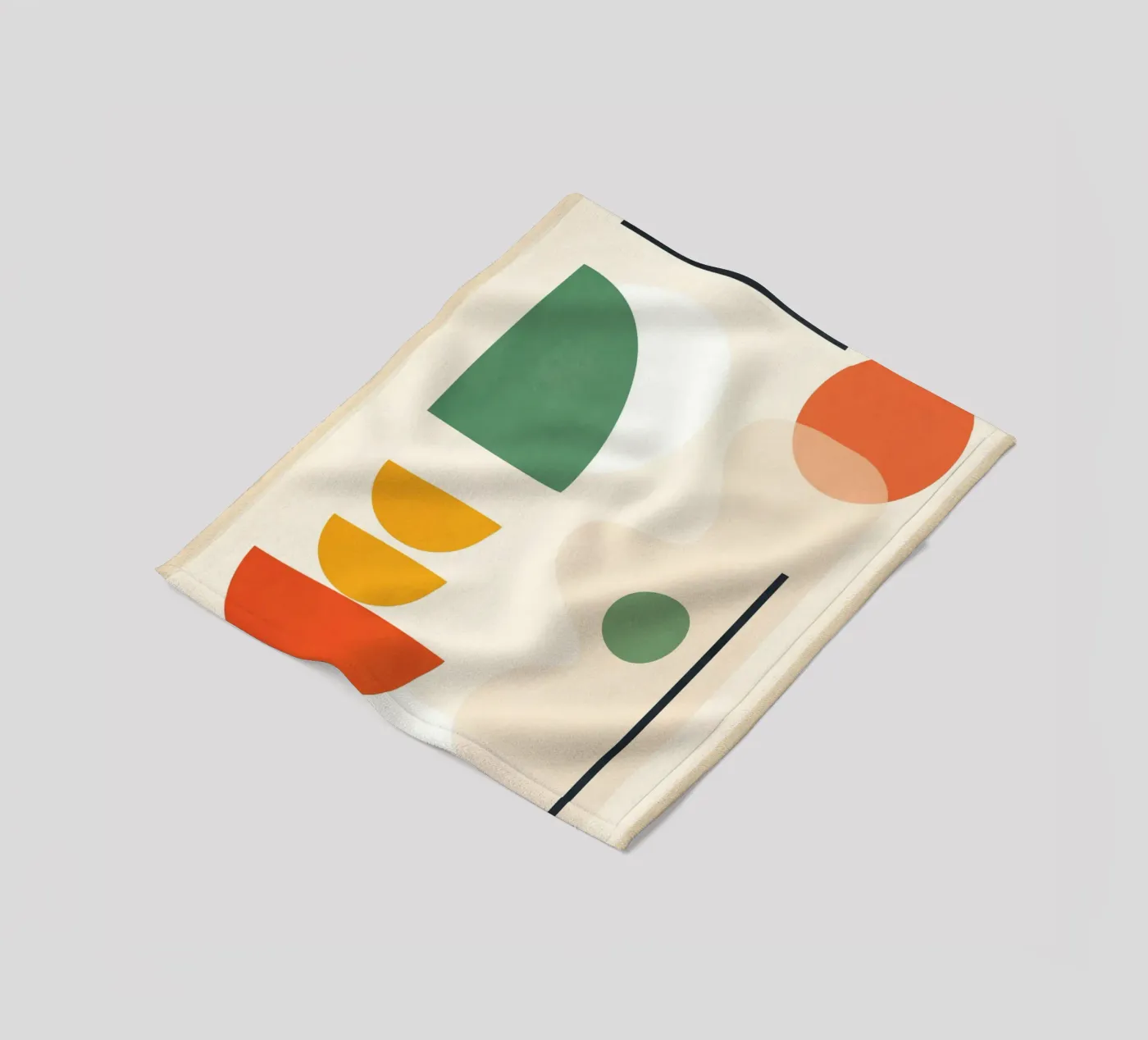 Abstract Shape Setting 4 fleecedeken van Flow Line 2