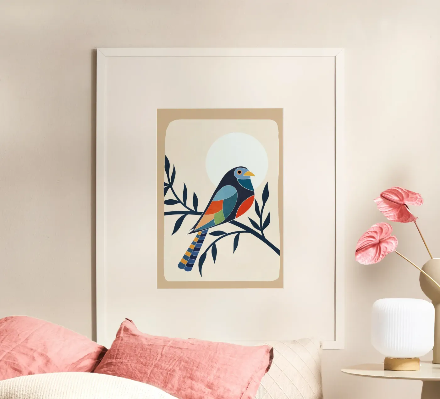 Abstract Bird poster van Flow Line 2
