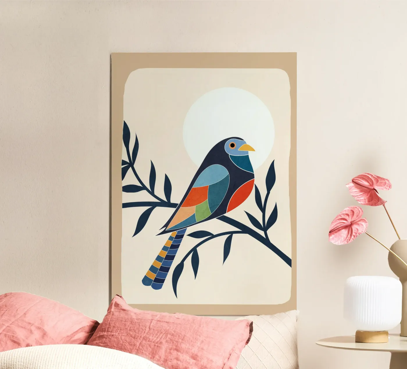Abstract Bird poster van Flow Line 2