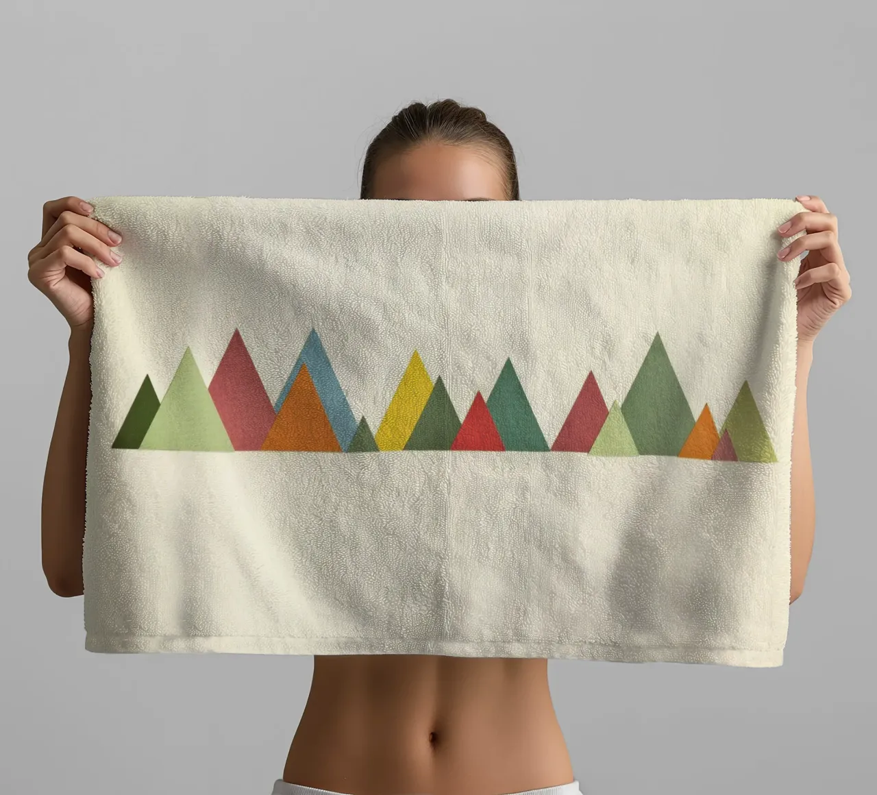 Mountain Range towel by Cassia Beck Collage