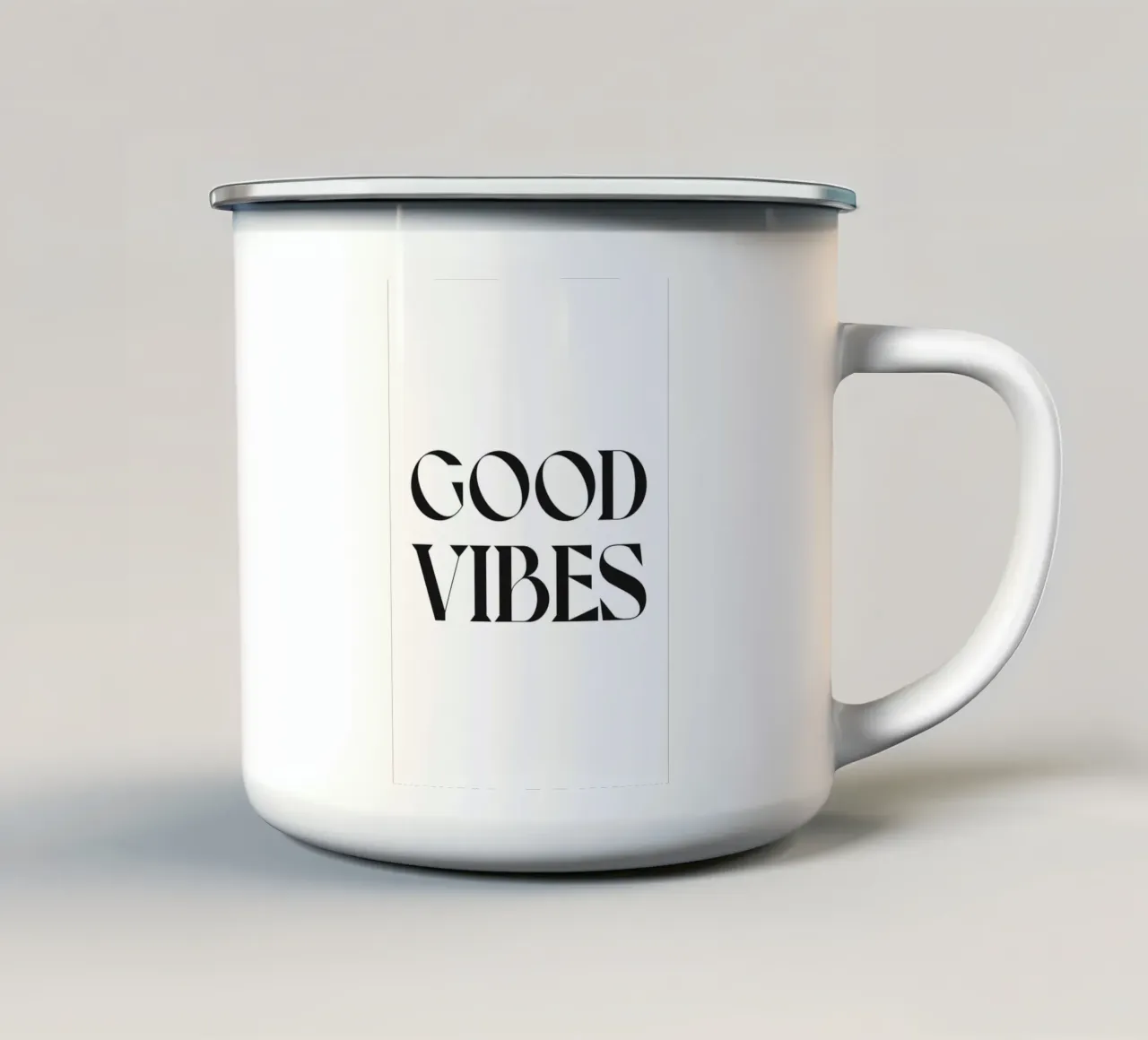 GOEDE VIBES emaille mok van n.4
