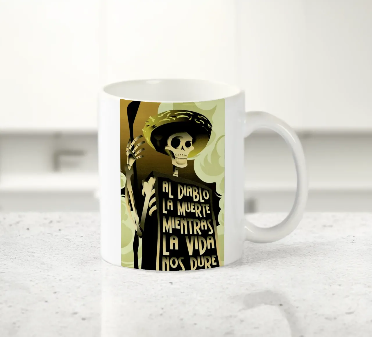Day Of The Dead Keramik Tasse von Rodolfo Reyes
