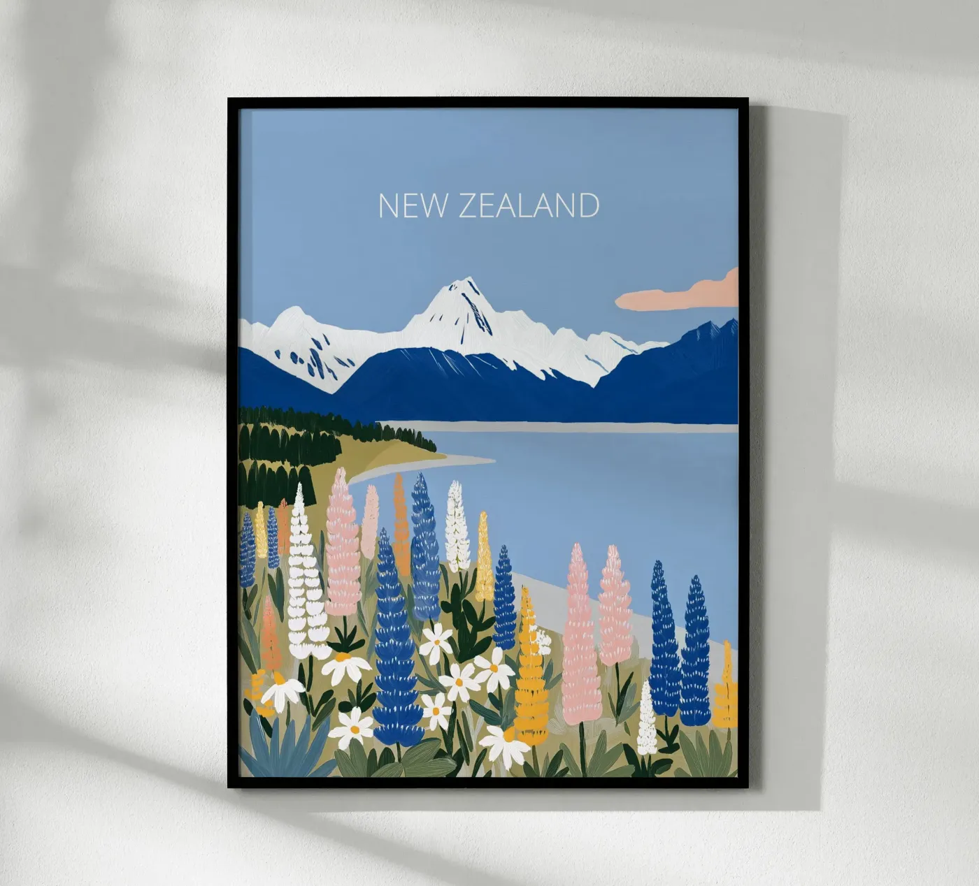 Nuova Zelanda poster da Stor Verden Co.