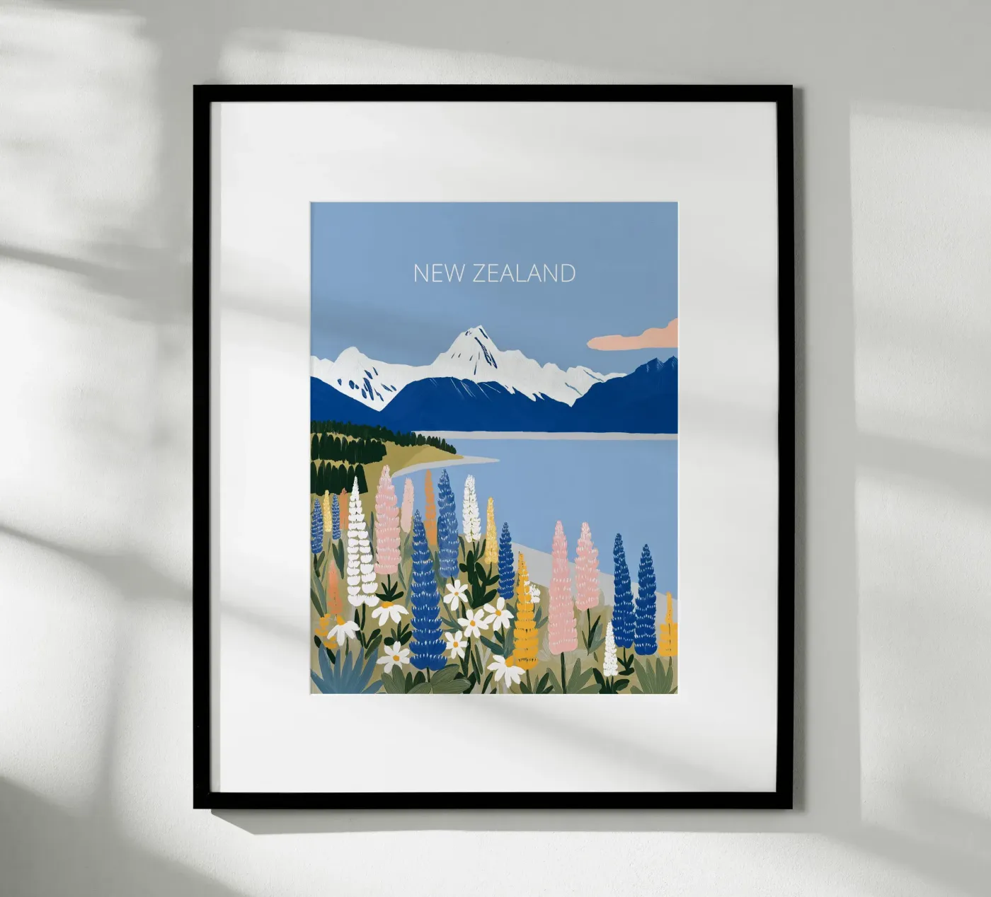 Nuova Zelanda poster da Stor Verden Co.