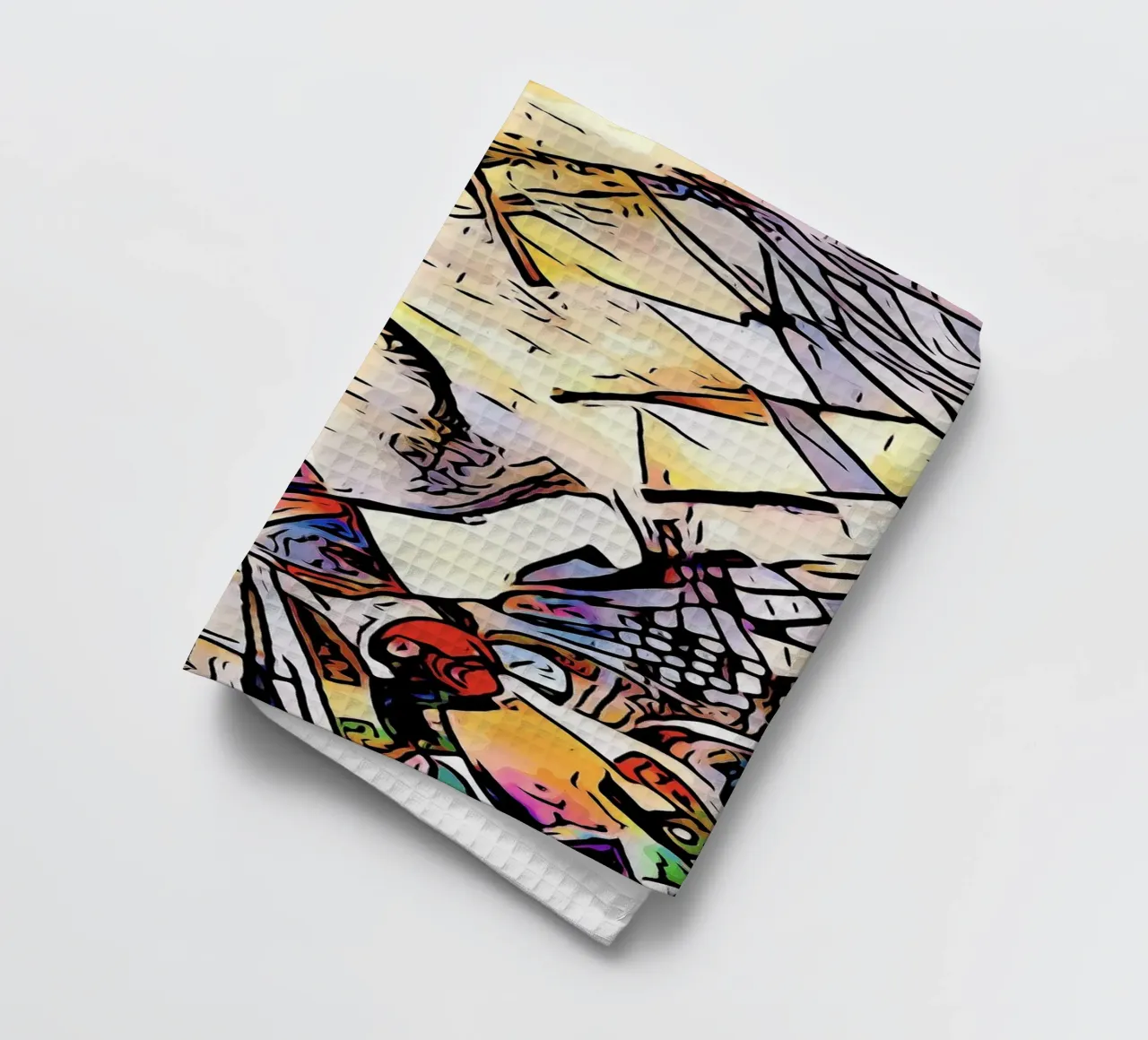 Kandinsky trifft London, Motiv #2 Geschirrtuch von ZAMART