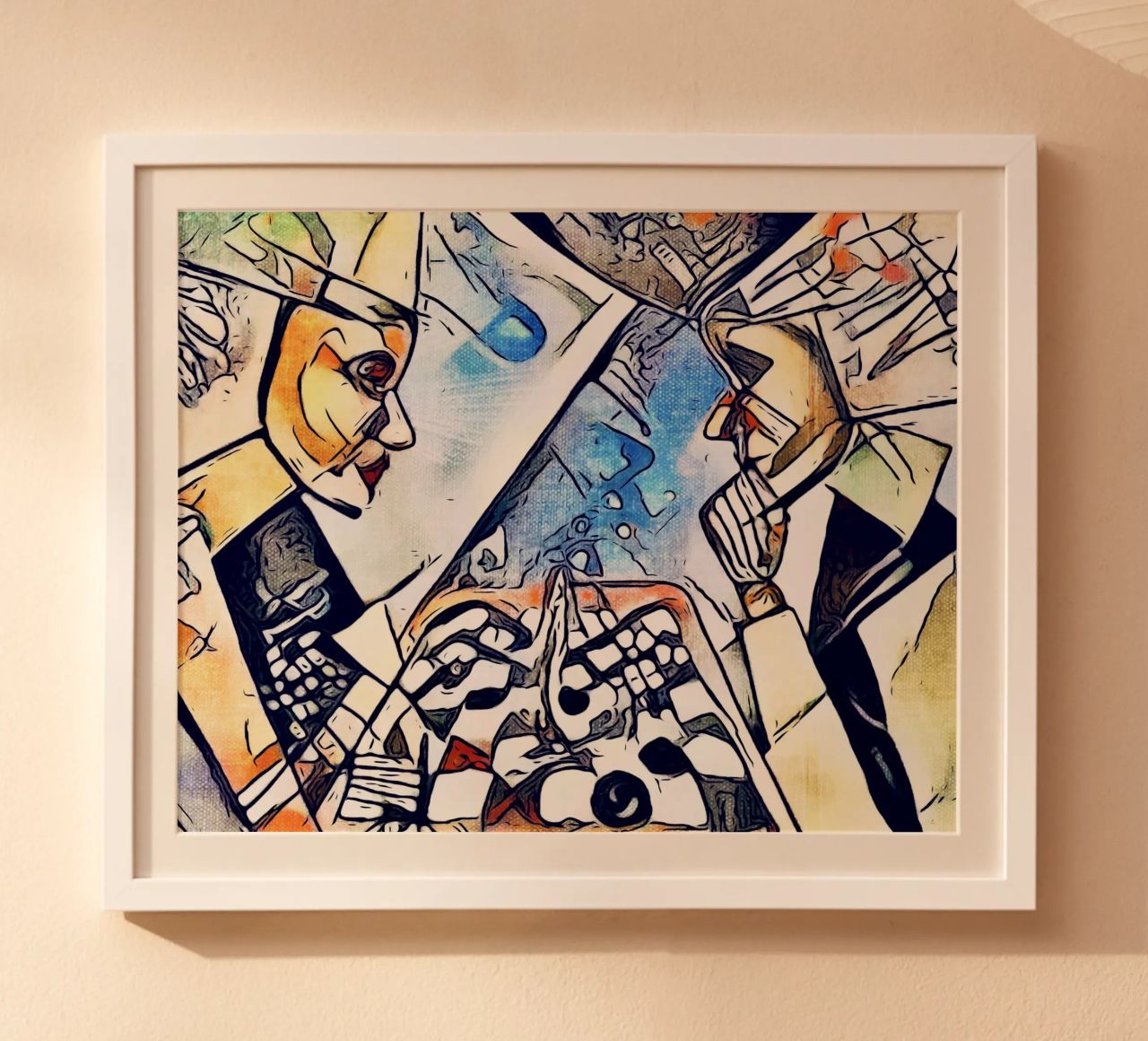 Due giocatori di scacchi poster da ZAMART