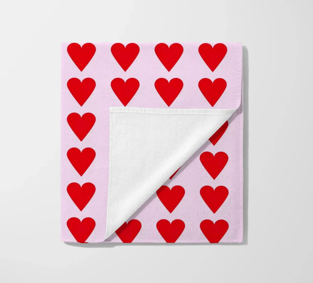 hearts beach towel by lookingforsunrays