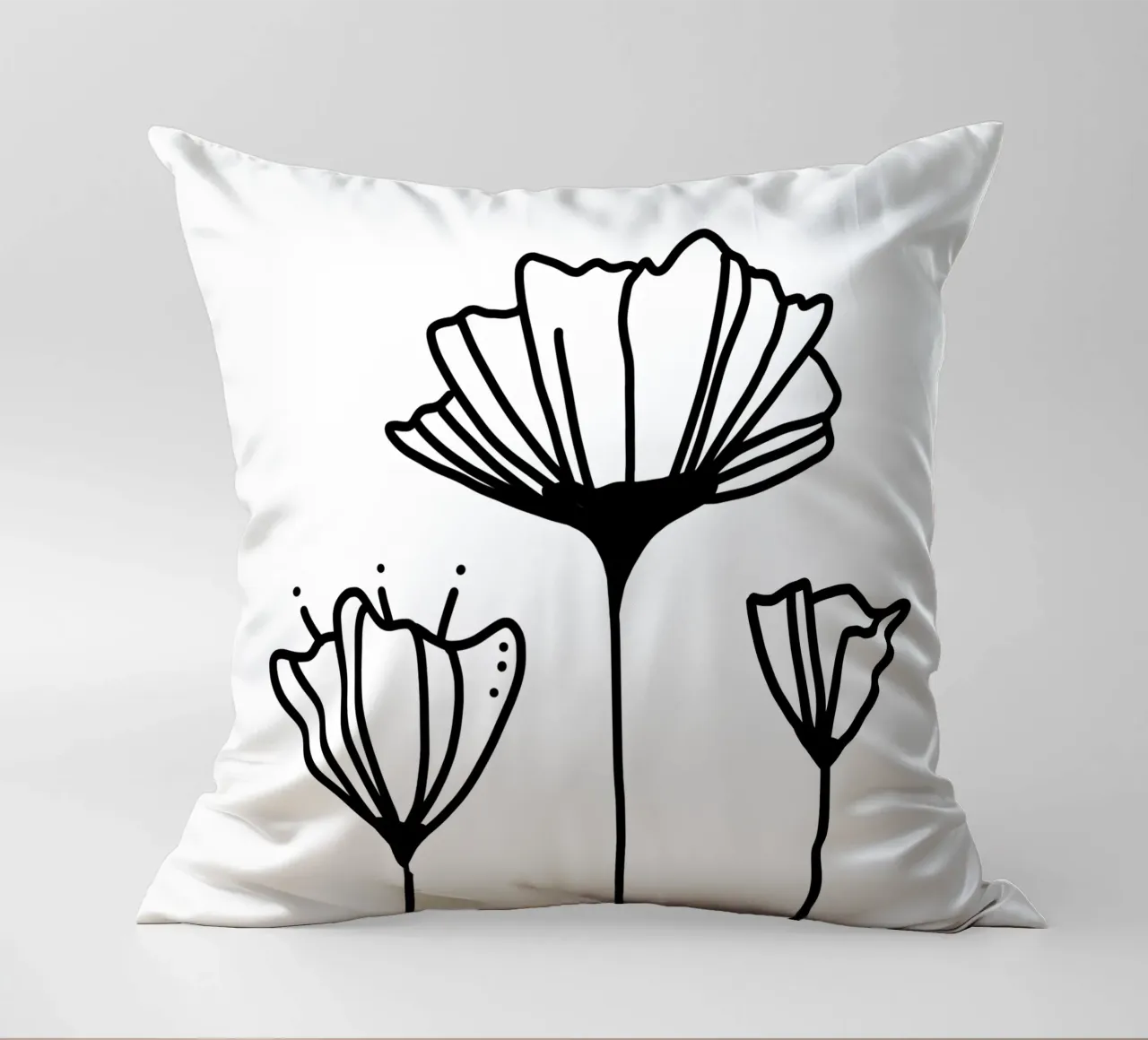 Tre fiori cuscino da waldpapier