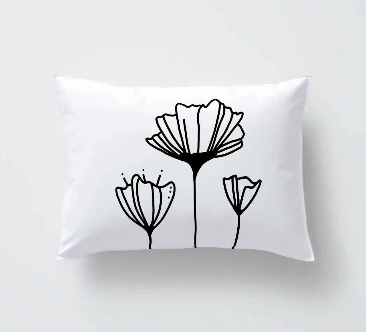Tre fiori cuscino da waldpapier