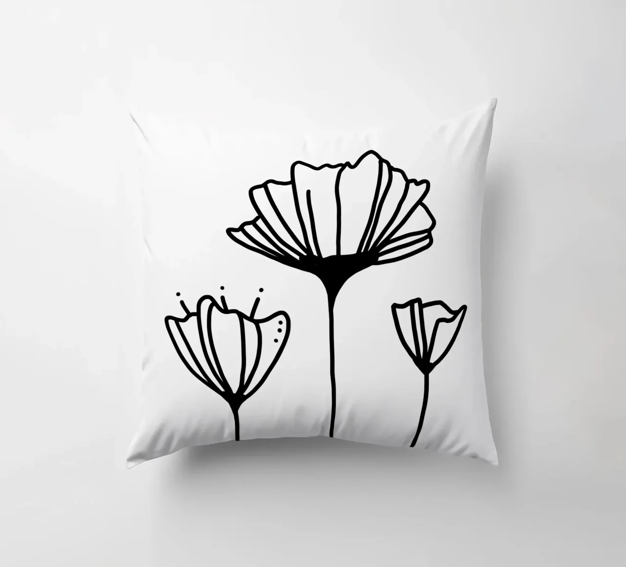 Tre fiori cuscino da waldpapier