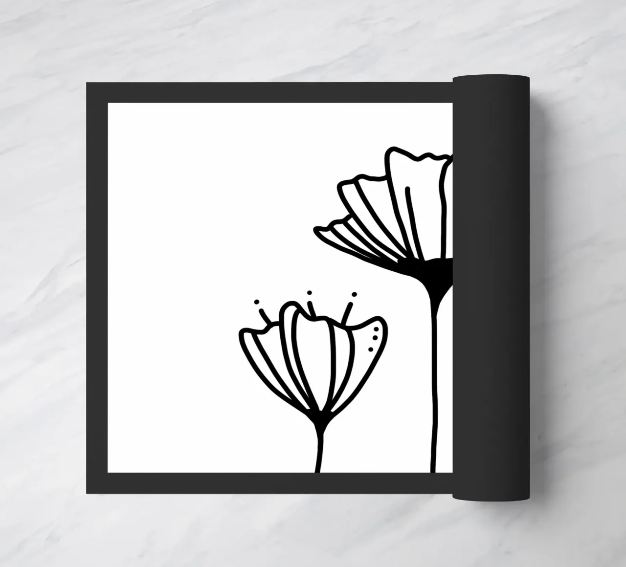 Tre fiori zerbino da waldpapier