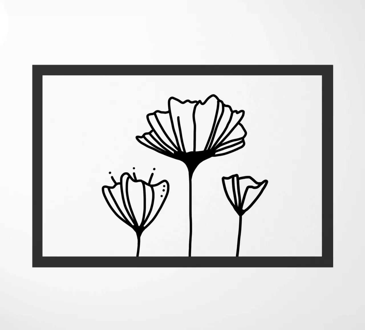 Tre fiori zerbino da waldpapier