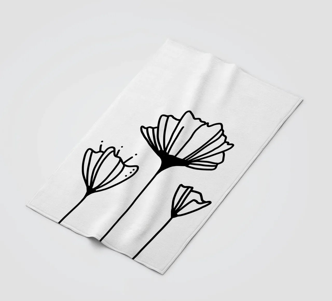 Tre fiori coperta in pile da waldpapier