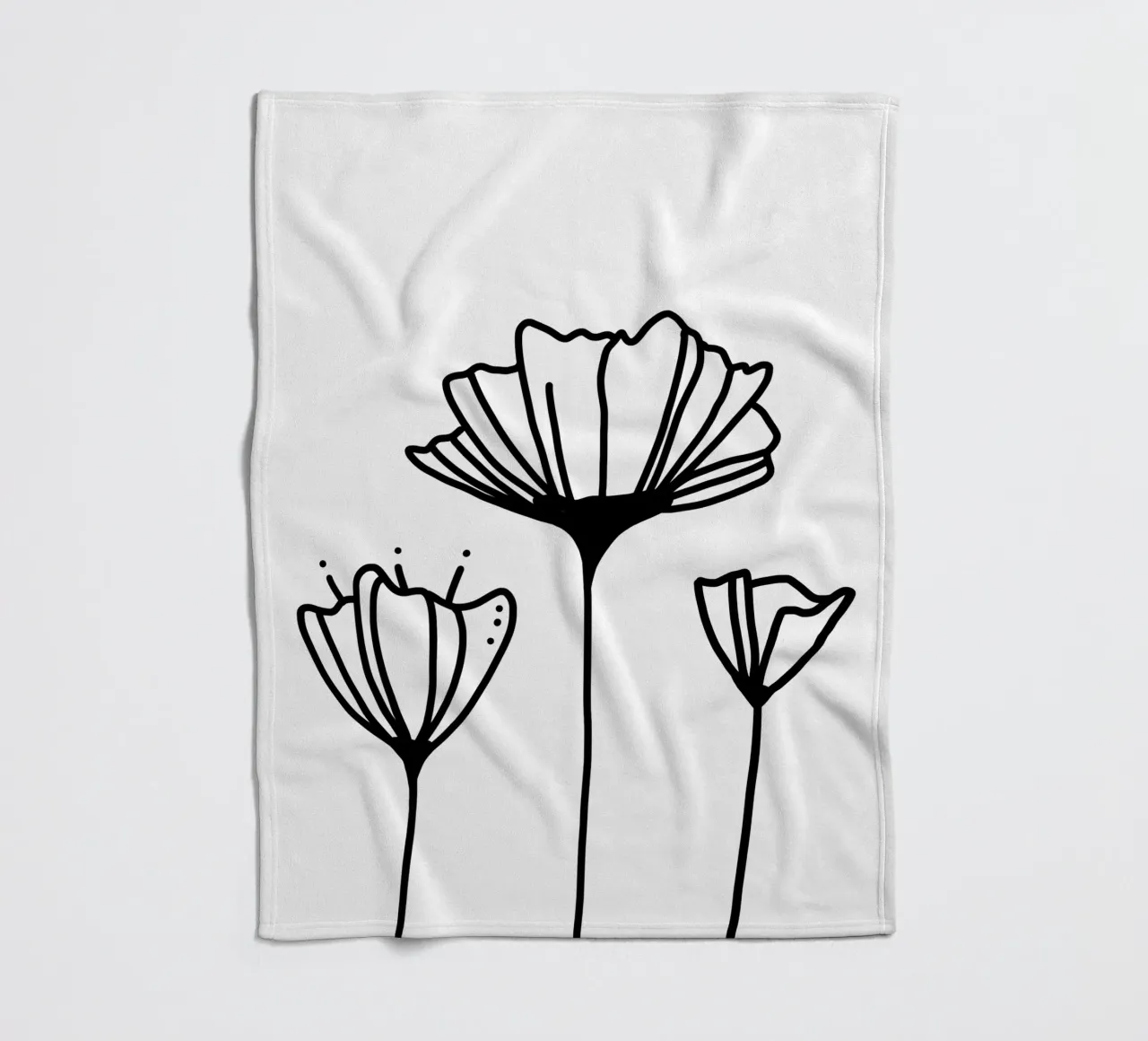 Tre fiori coperta in pile da waldpapier