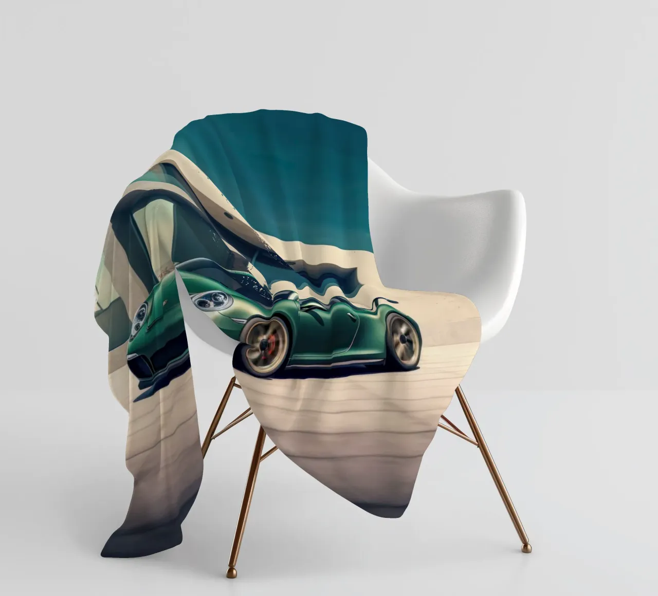Porsche 911 Turbo fleece blanket by Lootprint