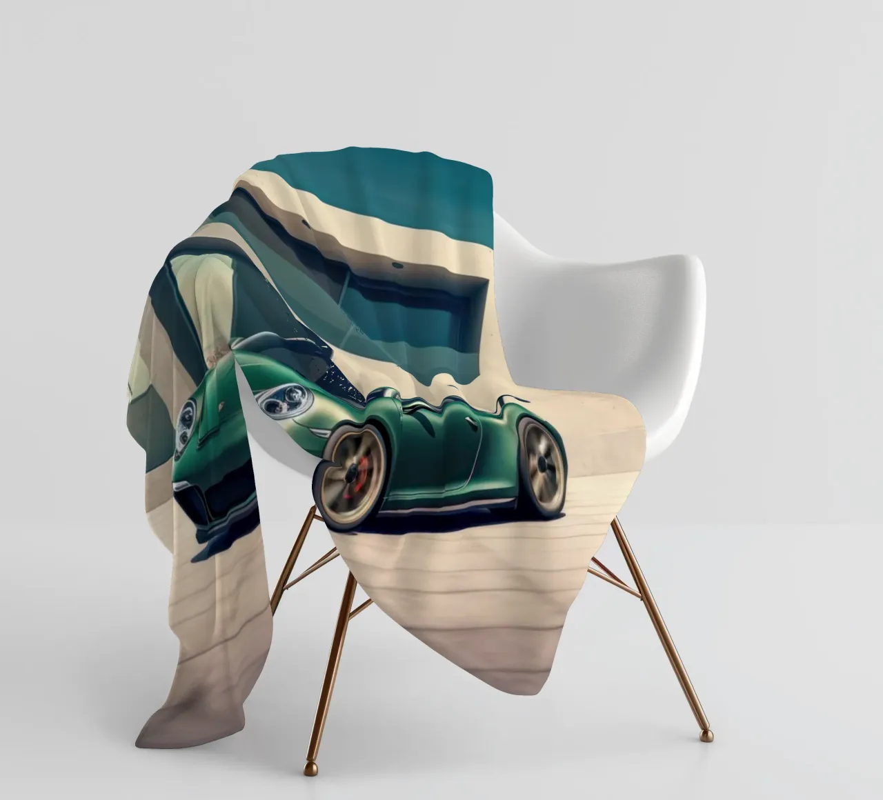 Porsche 911 Turbo fleece blanket by Lootprint