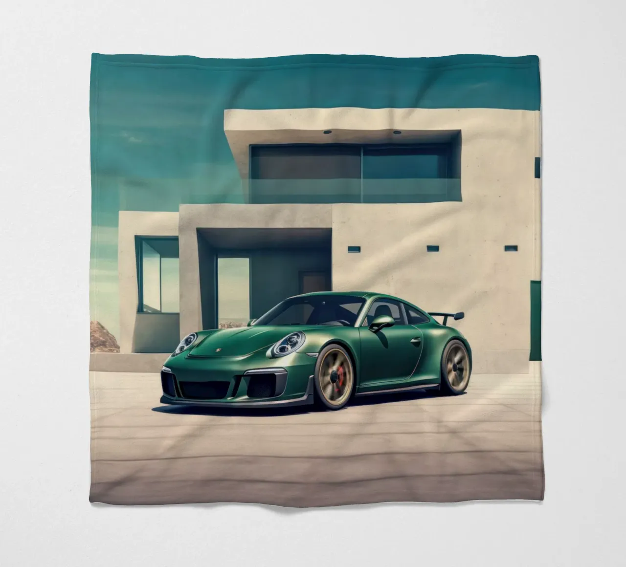 Porsche 911 Turbo fleece blanket by Lootprint