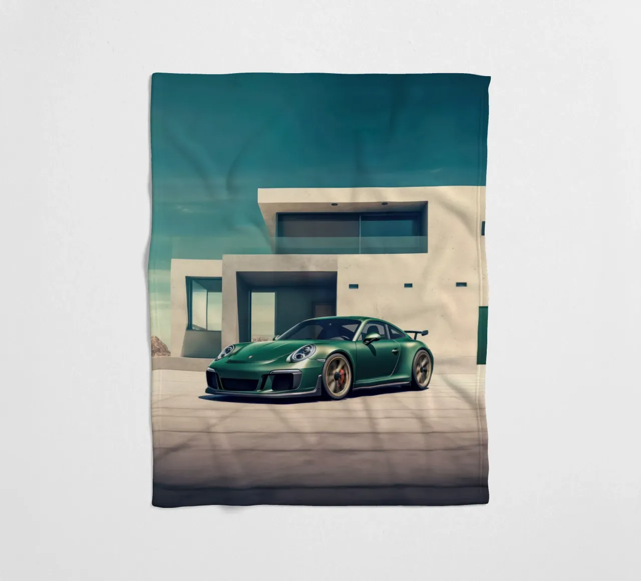 Porsche 911 Turbo fleece blanket by Lootprint