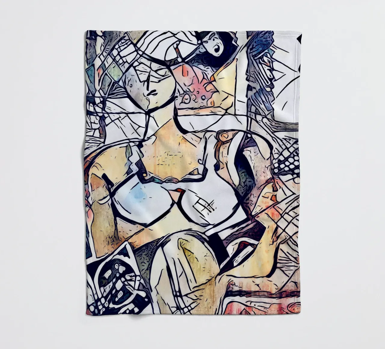 Frau mit Hut Fleecedecke von ZAMART