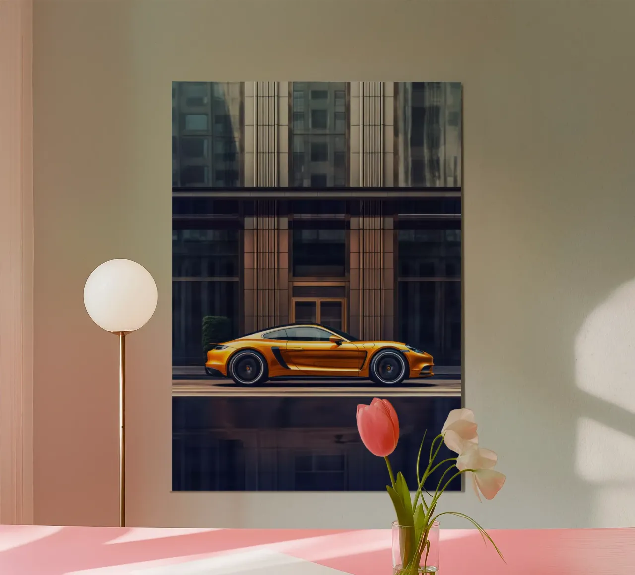 Porsche 911 Turbo poster con telaio in legno da Lootprint