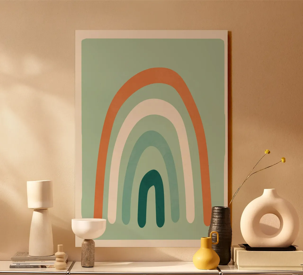 Abstract Rainbow acrylic glass by Flow Line 2