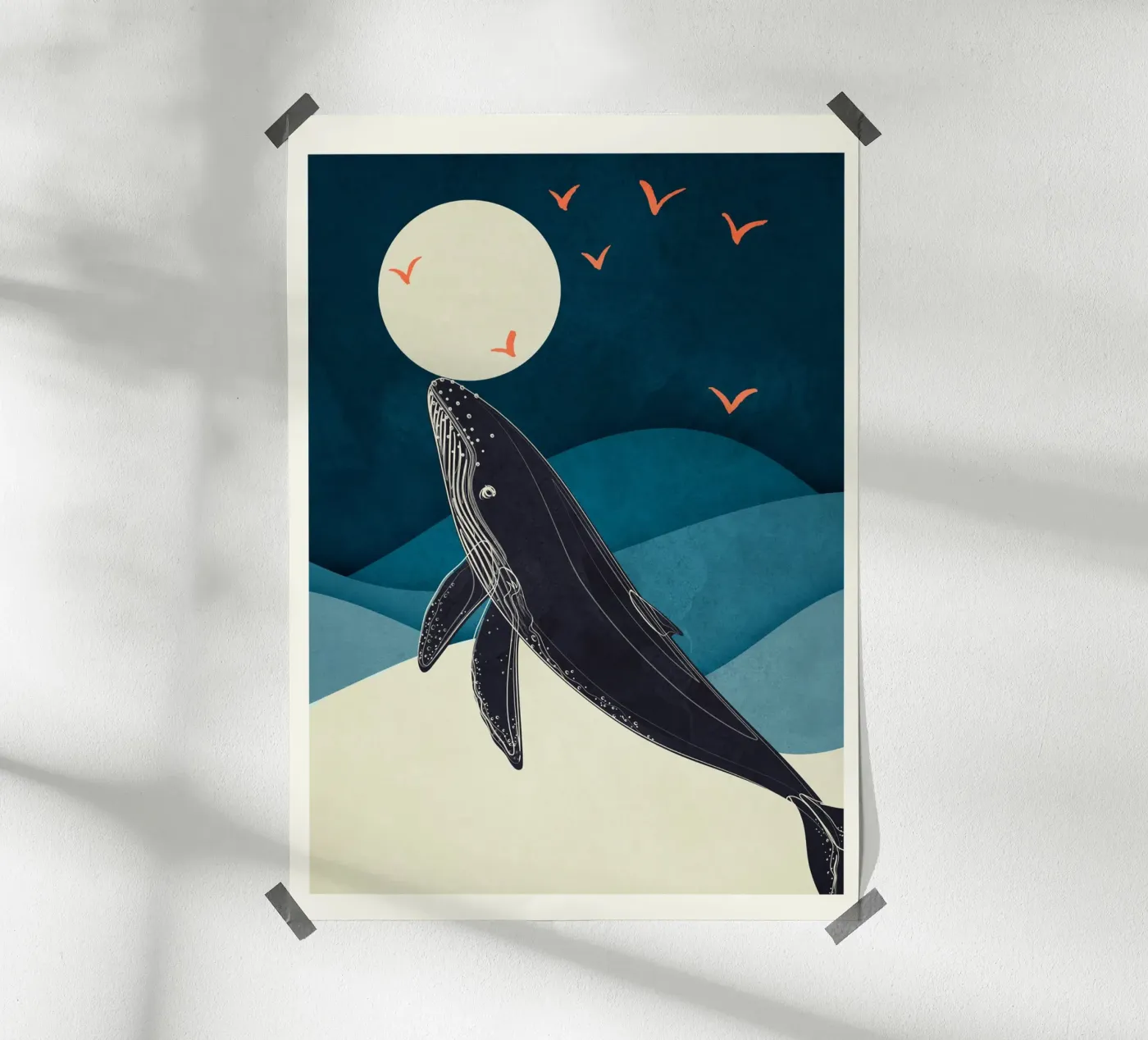 Abstract Whale poster da Flow Line 2