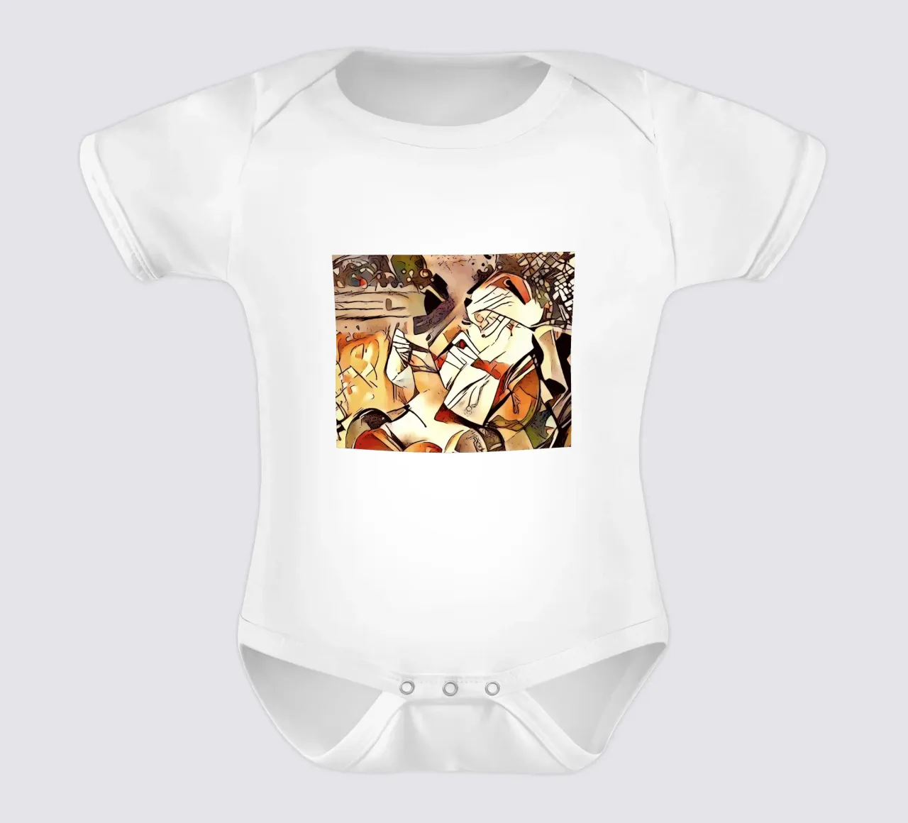Frohe Weihnachten, Motiv 4 Kurzarm Babybody von ZAMART