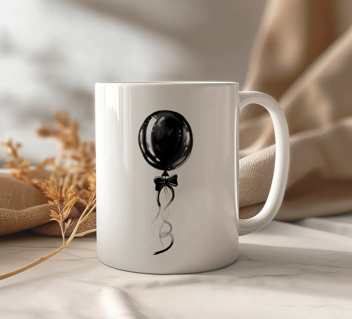 Balloon ceramic mug by by elle arts