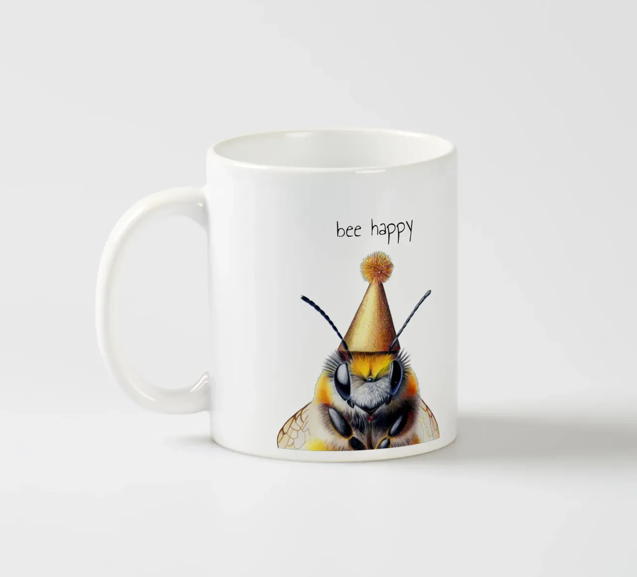 Party Bee ceramic mug by Graphit und Farbe