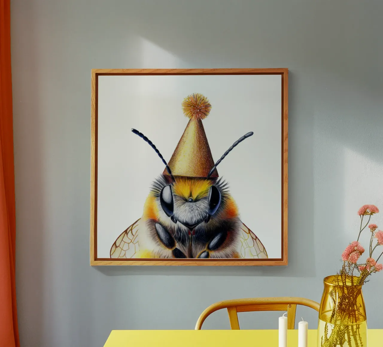 Party Bee plexiglass da Graphit und Farbe