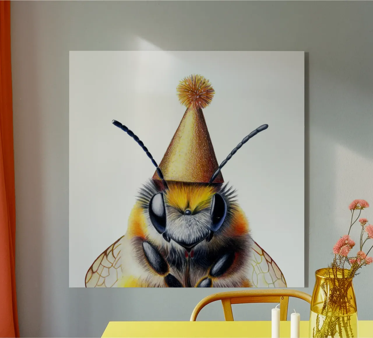 Party Bee plexiglass da Graphit und Farbe