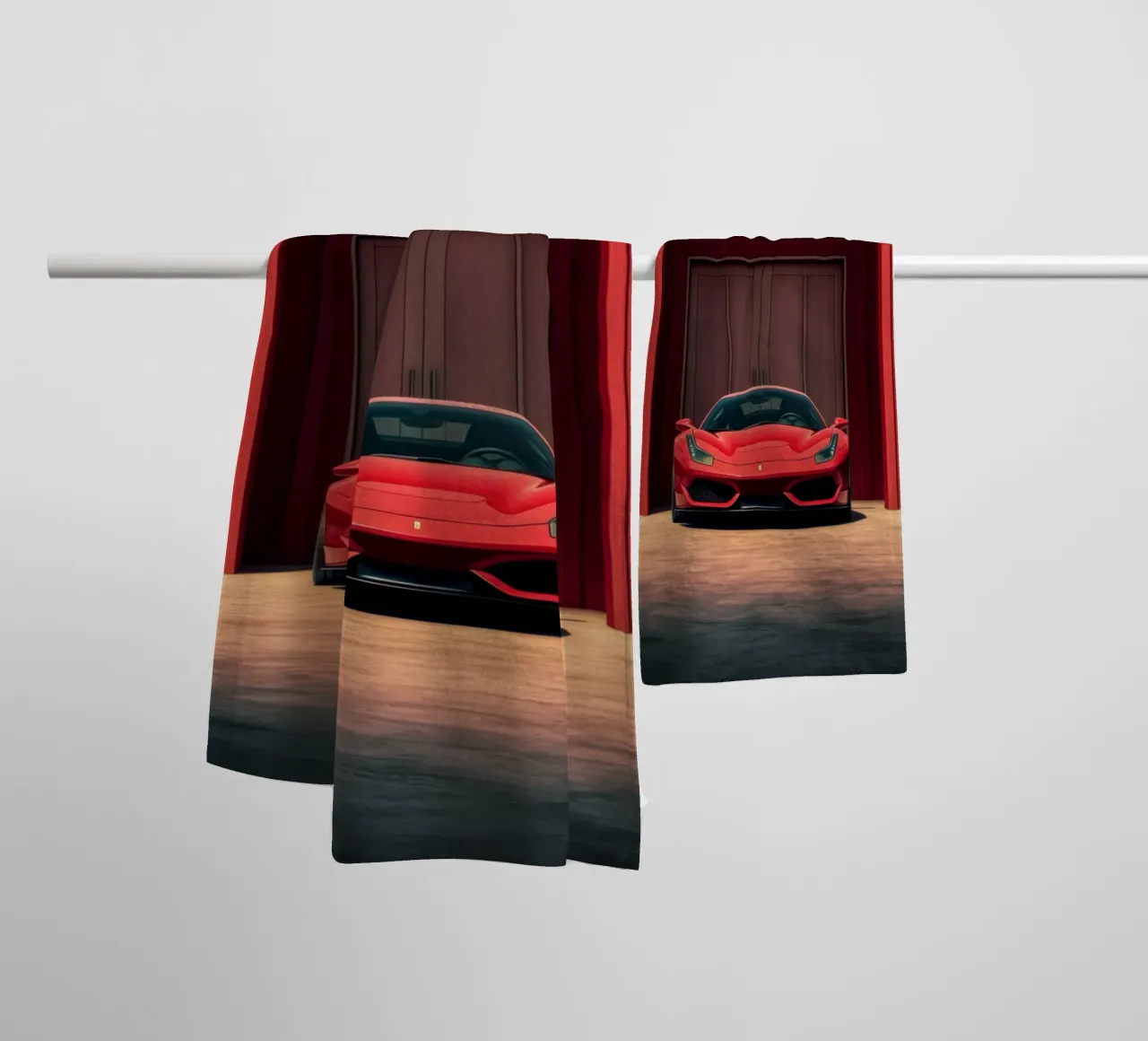 Ferrari F8 towel by Lootprint