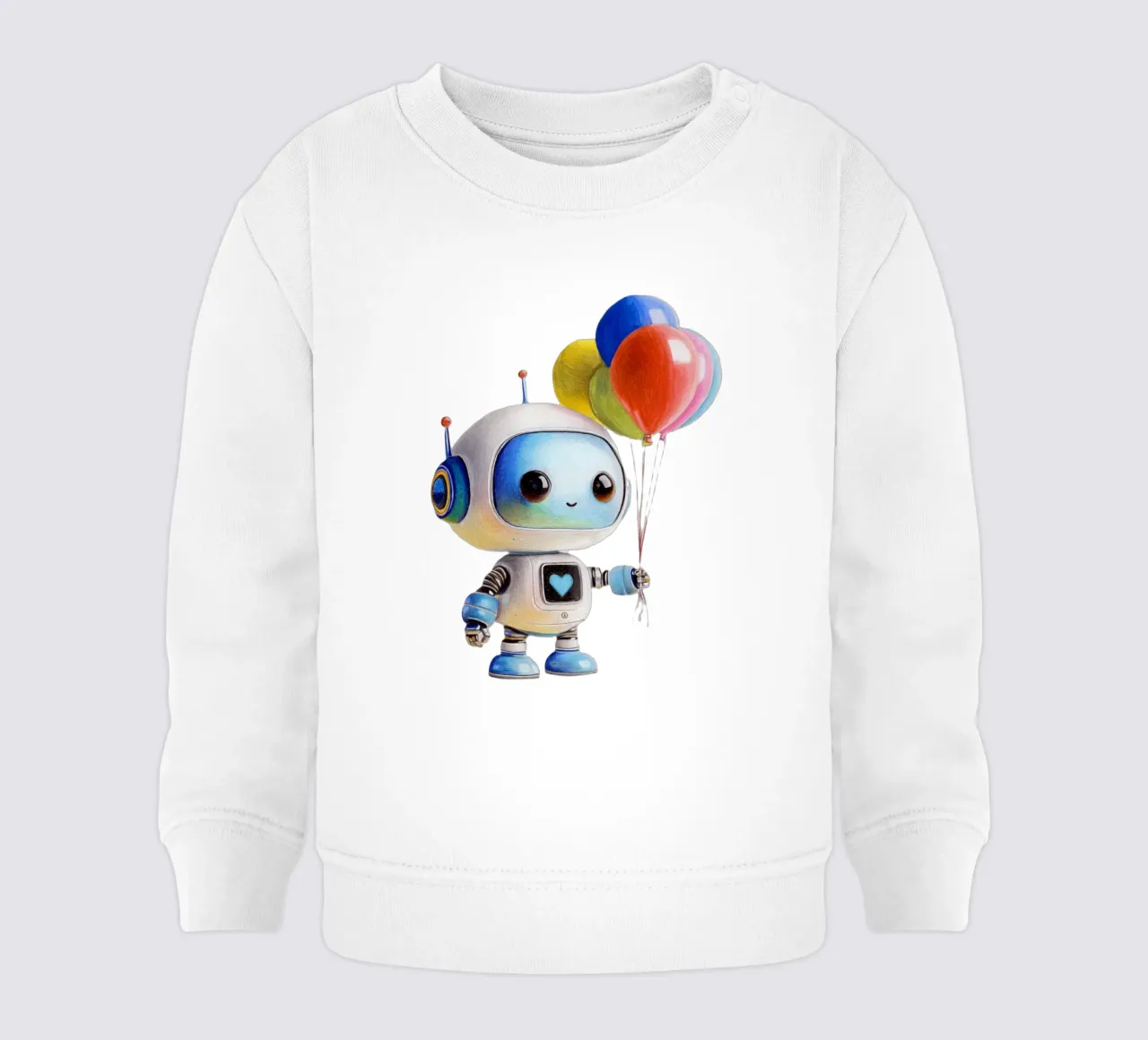 Robot con palloncini felpa neonato da Graphit und Farbe