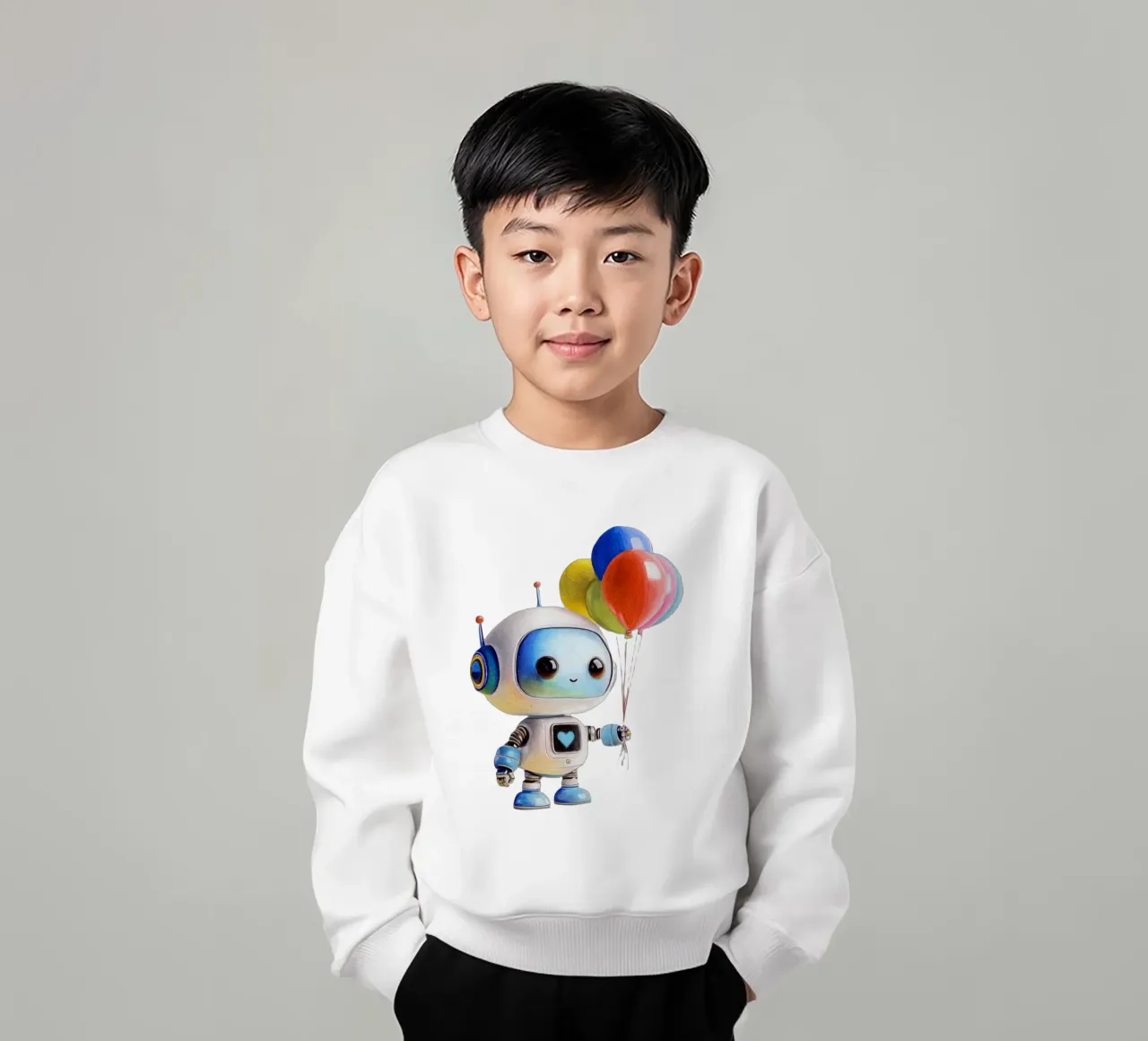 Robots con globos sudadera para niño de Graphit und Farbe
