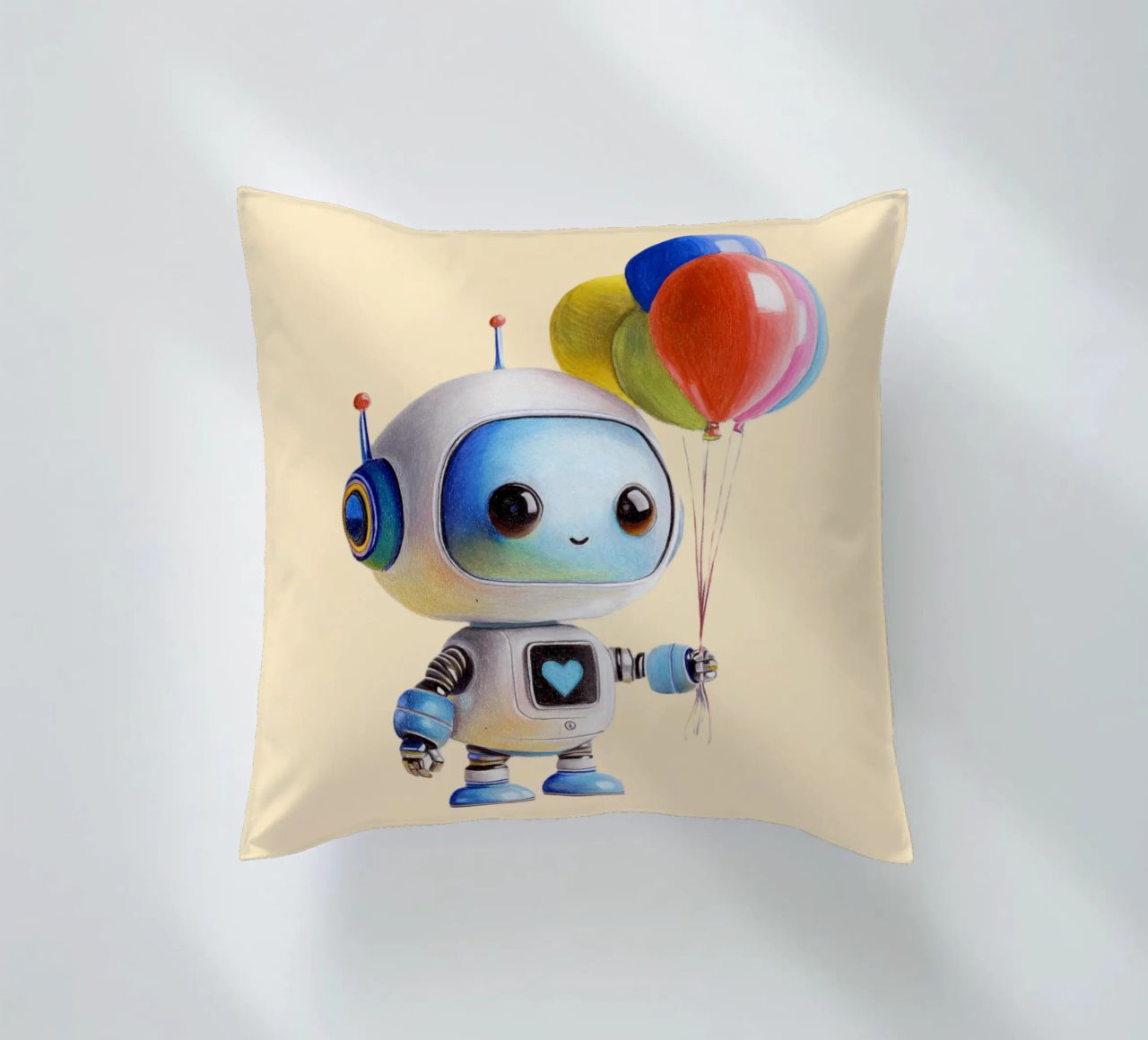 Robot con palloncini cuscino da Graphit und Farbe