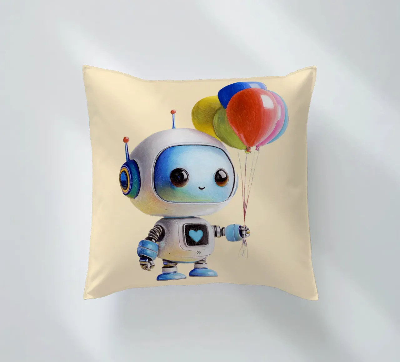 Robot con palloncini cuscino da Graphit und Farbe