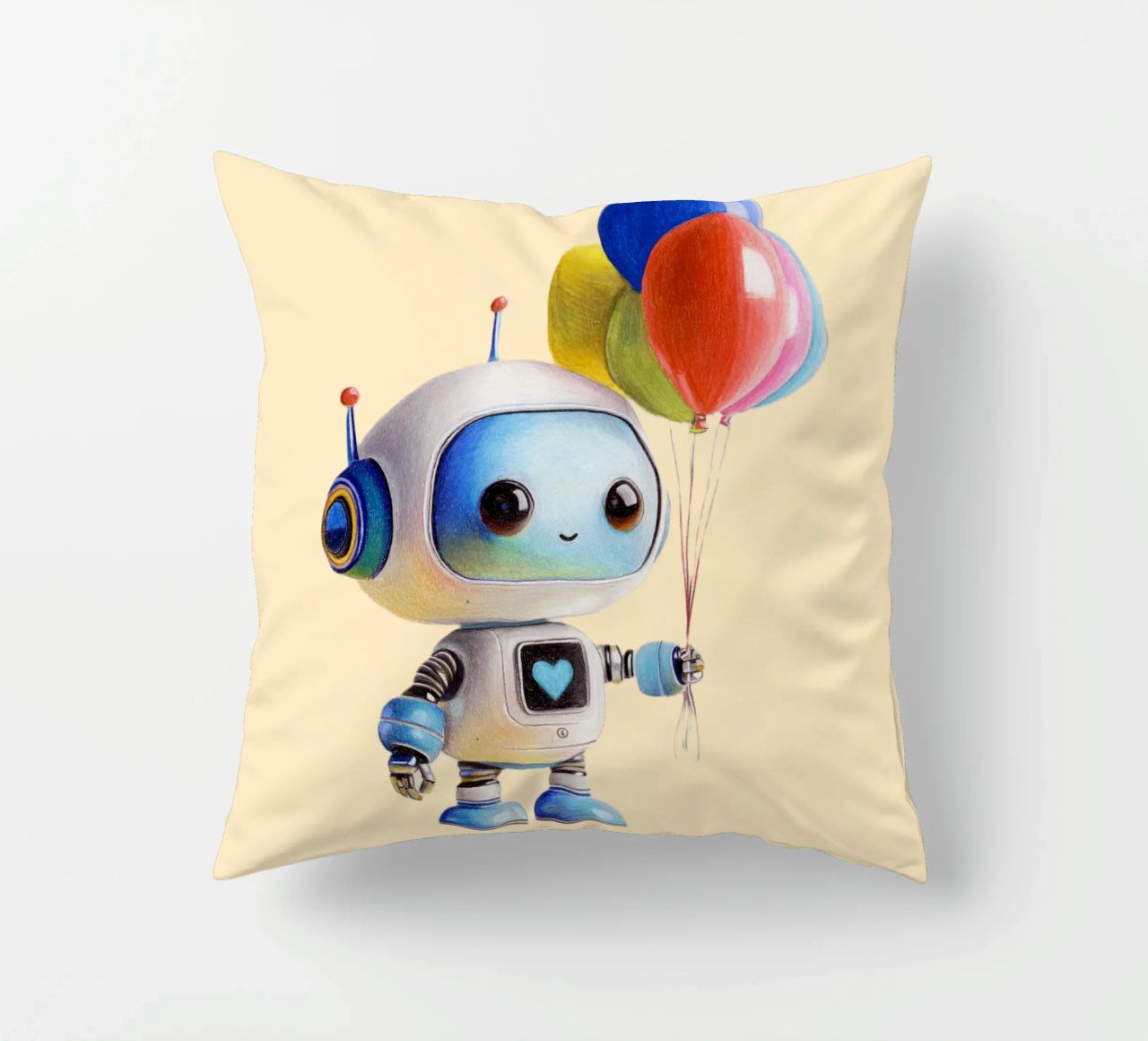 Robot con palloncini cuscino da Graphit und Farbe