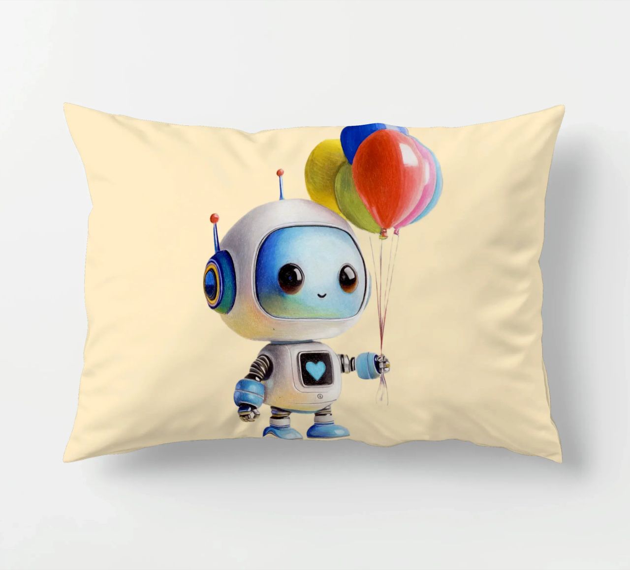 Robot con palloncini cuscino da Graphit und Farbe