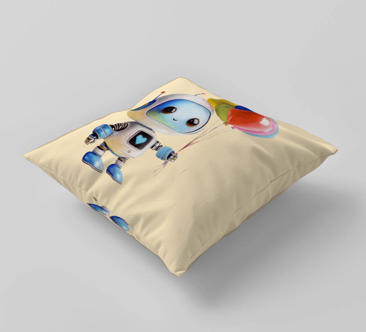Robot con palloncini cuscino da Graphit und Farbe