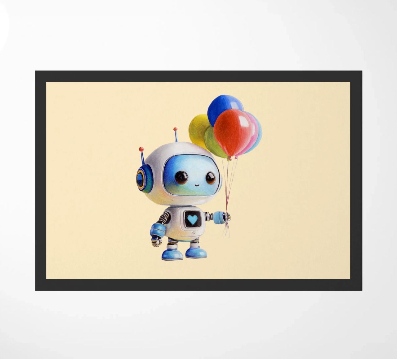 Robot con palloncini zerbino da Graphit und Farbe