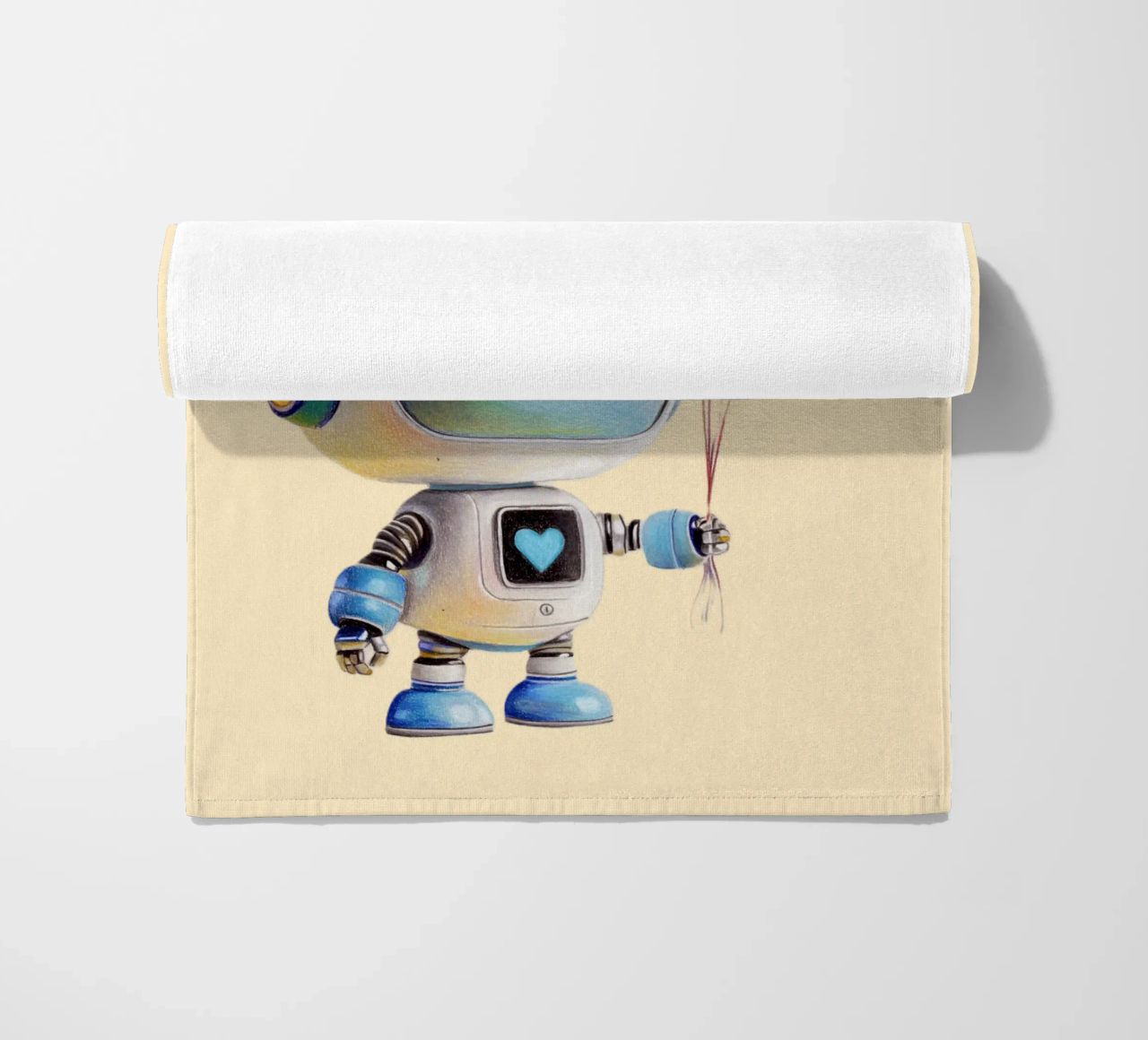 Robot con palloncini telo mare da Graphit und Farbe