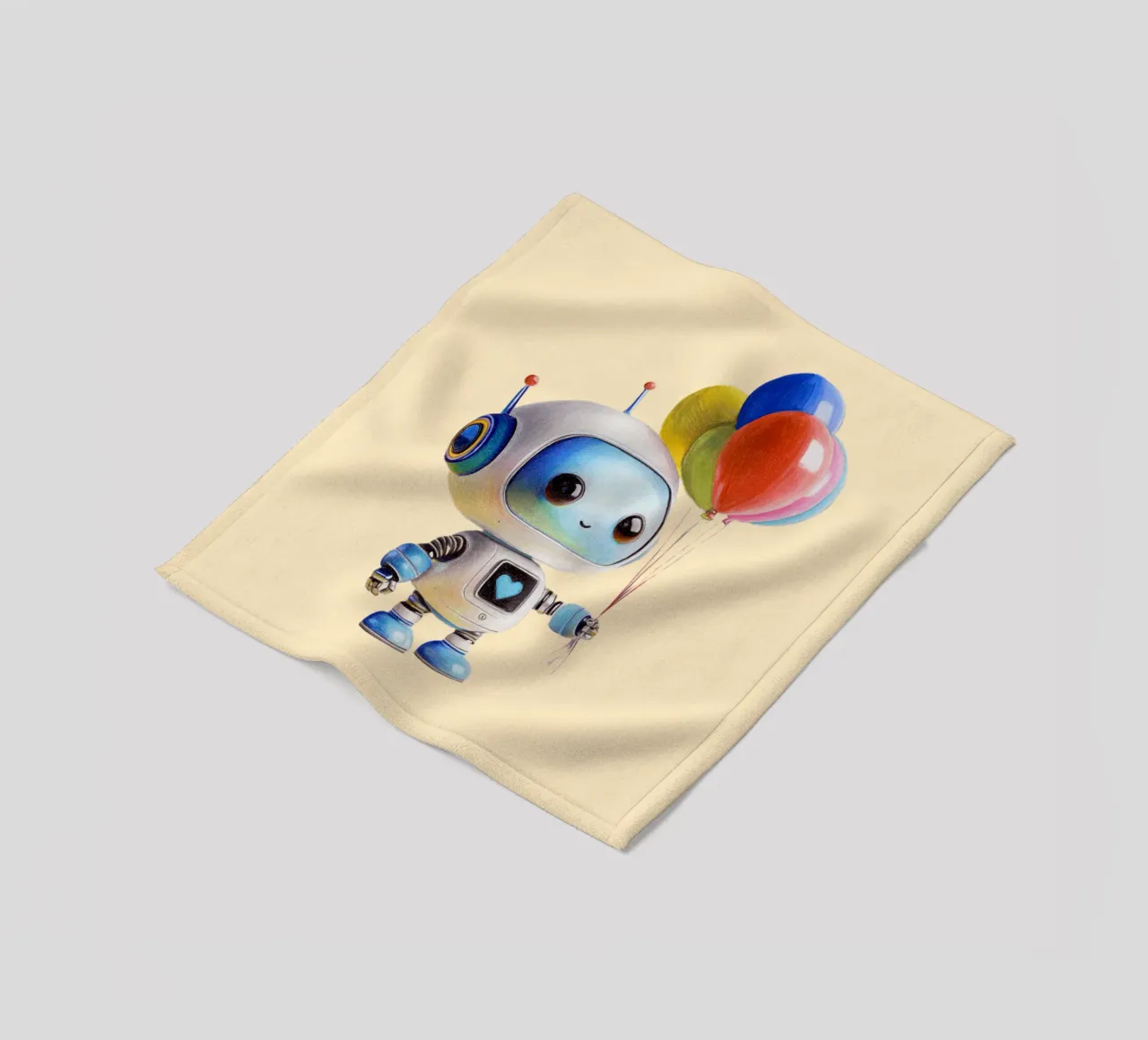 Robot con palloncini coperta in pile da Graphit und Farbe
